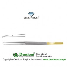 Diam-n-Dust™ Micro Ring Forcep Curved - With Counter Balance Stainless Steel, 18.5 cm - 7 1/4" Diameter 1.0 mm Ø